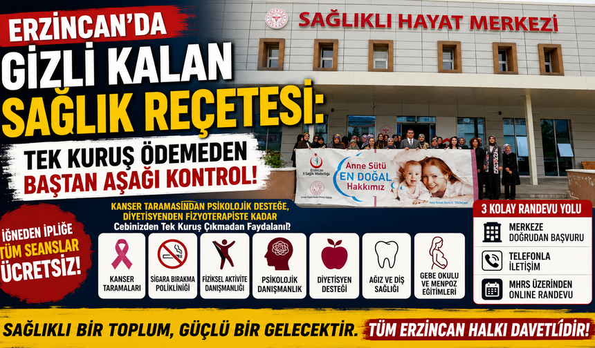 Erzincan’da Gizli Kalan Sağlık Reçetesi: Tek Kuruş Ödemeden Baştan Aşağı Kontrol!