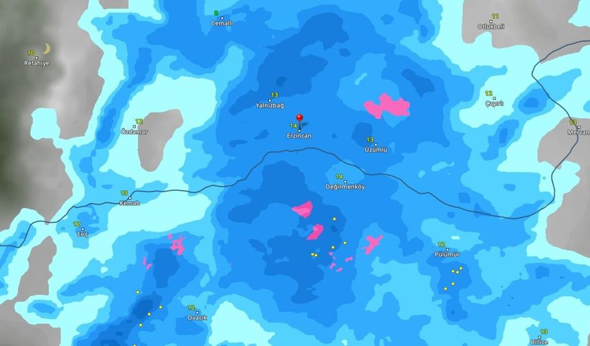 Meteoroloji uyardı! Erzincan bir hafta etkilenecek