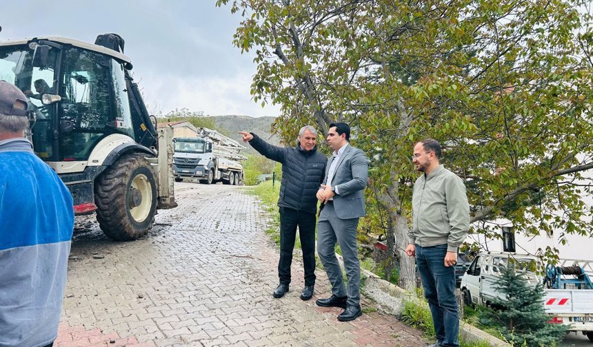Kaymakam Tutay ve Başkan Bayram İnşaat Alanında İnceleme Yaptı