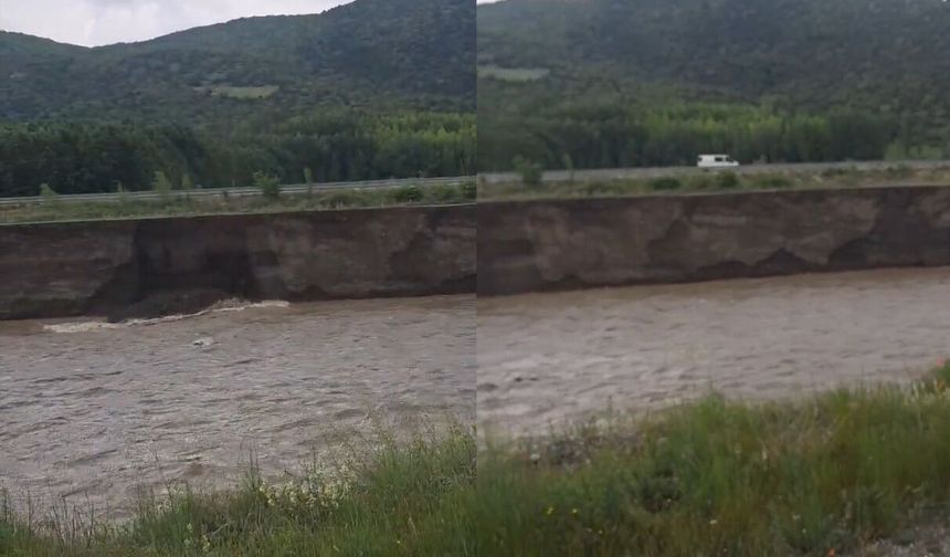 Tokat-Erzincan Kara Yolunda Çökme Tehlikesi