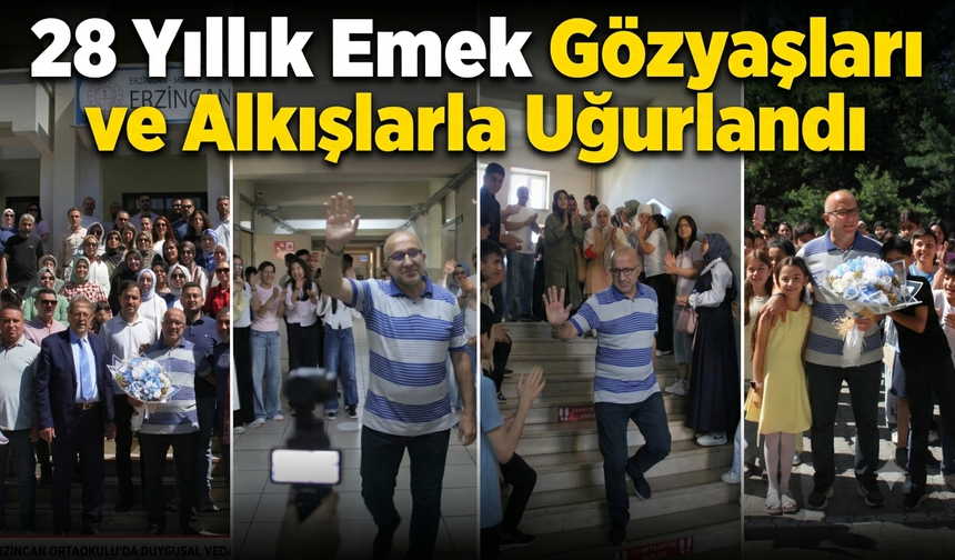 Erzincan’da 28 Yıllık Emek: Gökhan öğretmeni “Hatıran Yeter” ile uğurladılar