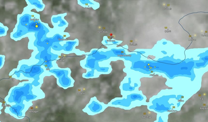 Cumartesi günü için Erzincan'a uyarı geldi