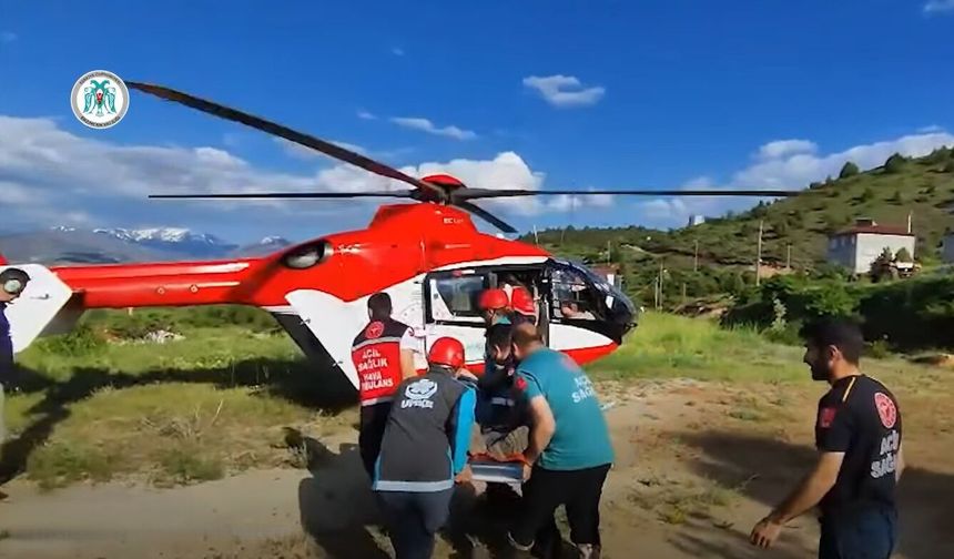 Refahiye'de Kalp Hastası Vatandaşı Hava Ambulans Kurtardı