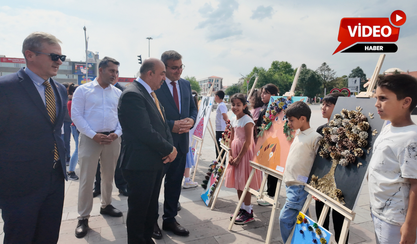 Vali Recep Yazıcıoğlu İlkokulu Yıl Sonu Sergisini Açtı