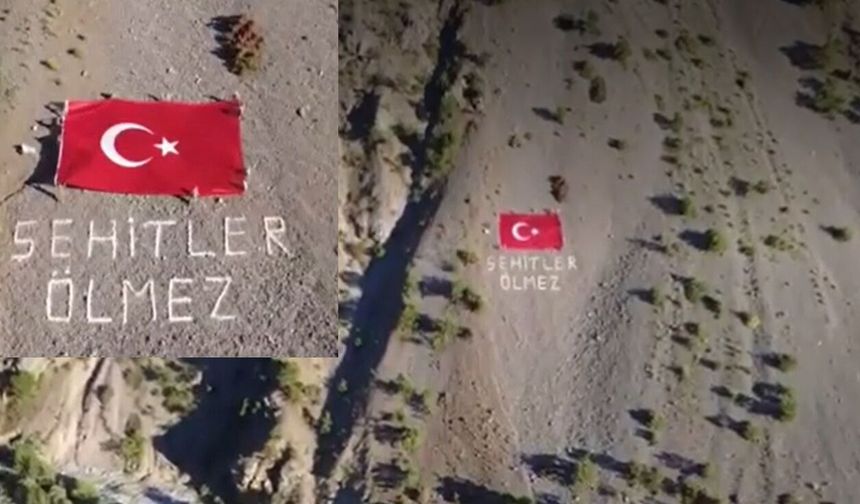 Çankırı'dan Başbağlar'a Anlamlı Vefa: 18 Metrelik Türk Bayrağı Dalgalandı