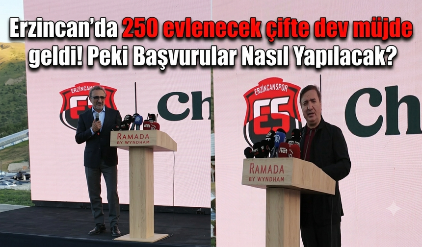 Erzincan’da 250 evlenecek çifte dev müjde geldi! Peki Başvurular Nasıl Yapılacak?