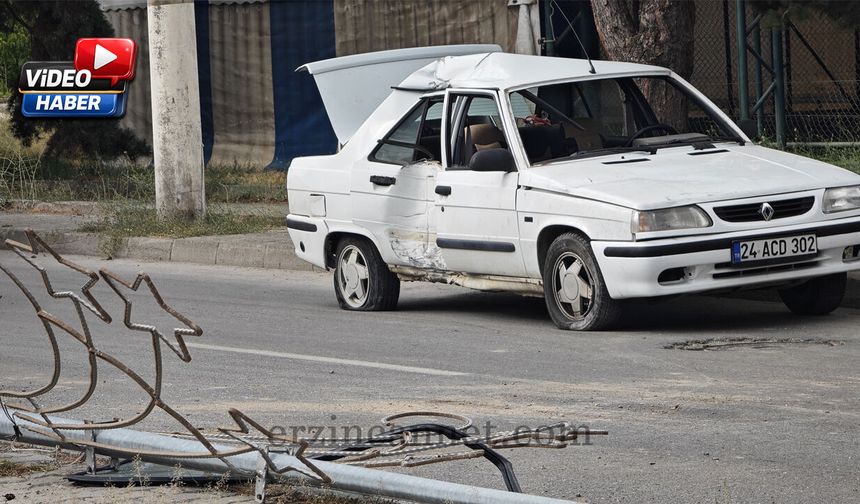 Erzincan’da Pert Olan Araçtan Yaralı Kurtuldular