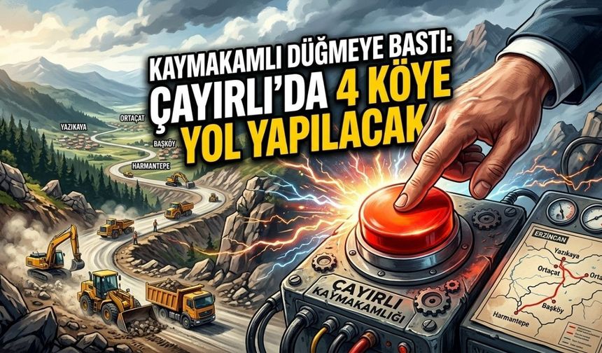 Kaymakamlı Düğmeye Bastı: Çayırlı’da 4 Köye Yol Yapılacak