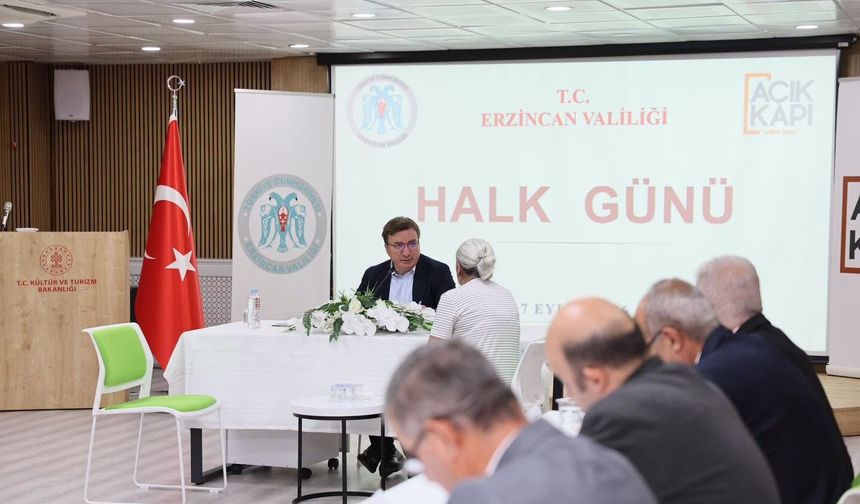 Erzincan’da Halk Günü Buluşması: Vali Aydoğdu 57 Vatandaşı Dinledi