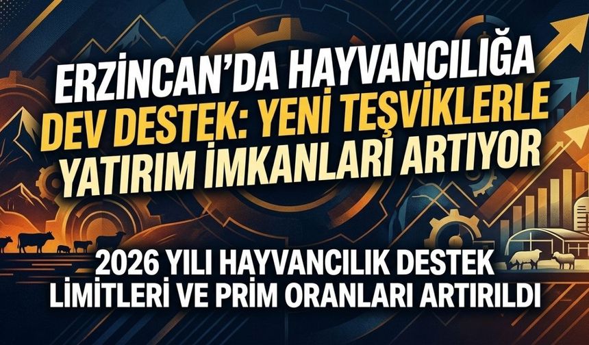 Erzincan’da Hayvancılığa Büyük Destek: Yeni Teşviklerle Yatırım İmkanları Artıyor