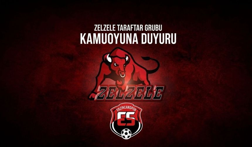 Erzincanspor Zelzele Taraftar Grubu’ndan Çağrı!