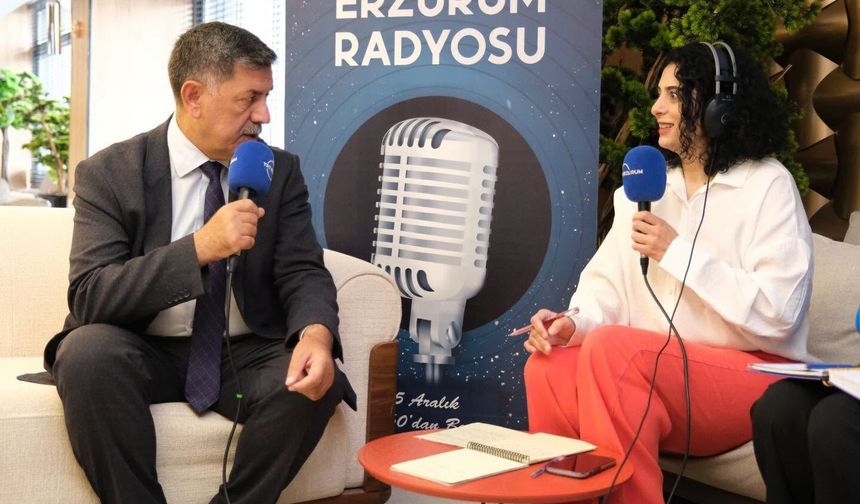 Başkan Aksun TRT Erzurum Radyosu’nda Erzincan’ın Projelerini Anlattı