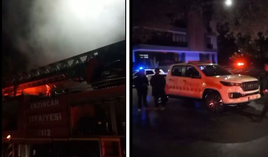 Erzincan'da Bahçelievler Mahallesi’nde Çıkan Yangın Paniğe Neden Oldu