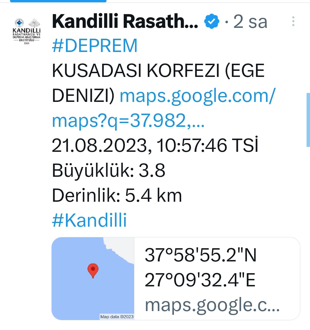 kuşadası deprem