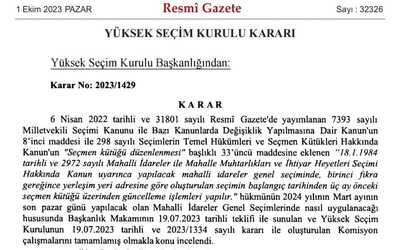 Resmi Gazete Yerel seçim