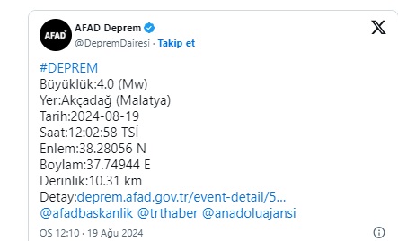 Malatya Deprem 1