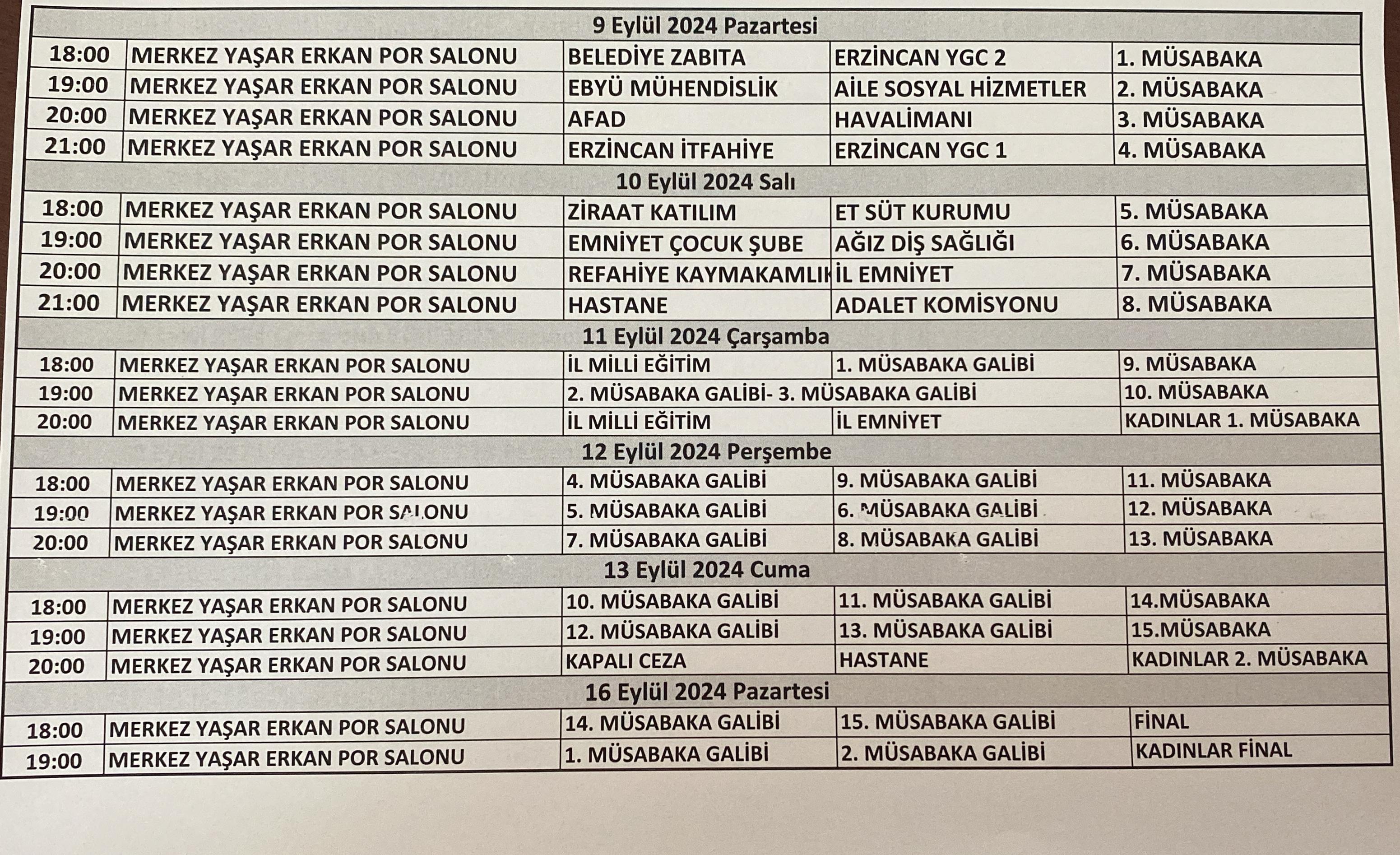 Kamu Spor Oyunları Erzincan