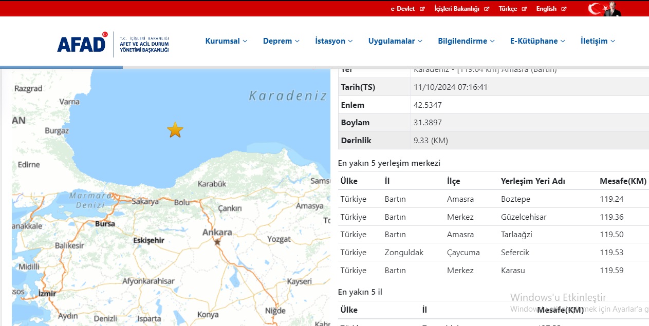 Amasra Deprem 1