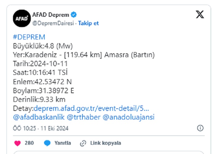 Amasra Deprem