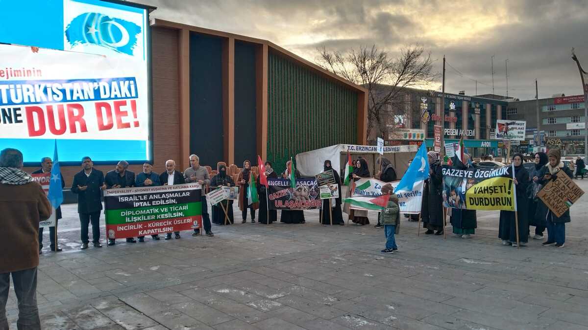 Erzincan'da Zülme Karşı Boykota Devam Filistin Doğu Türkistan