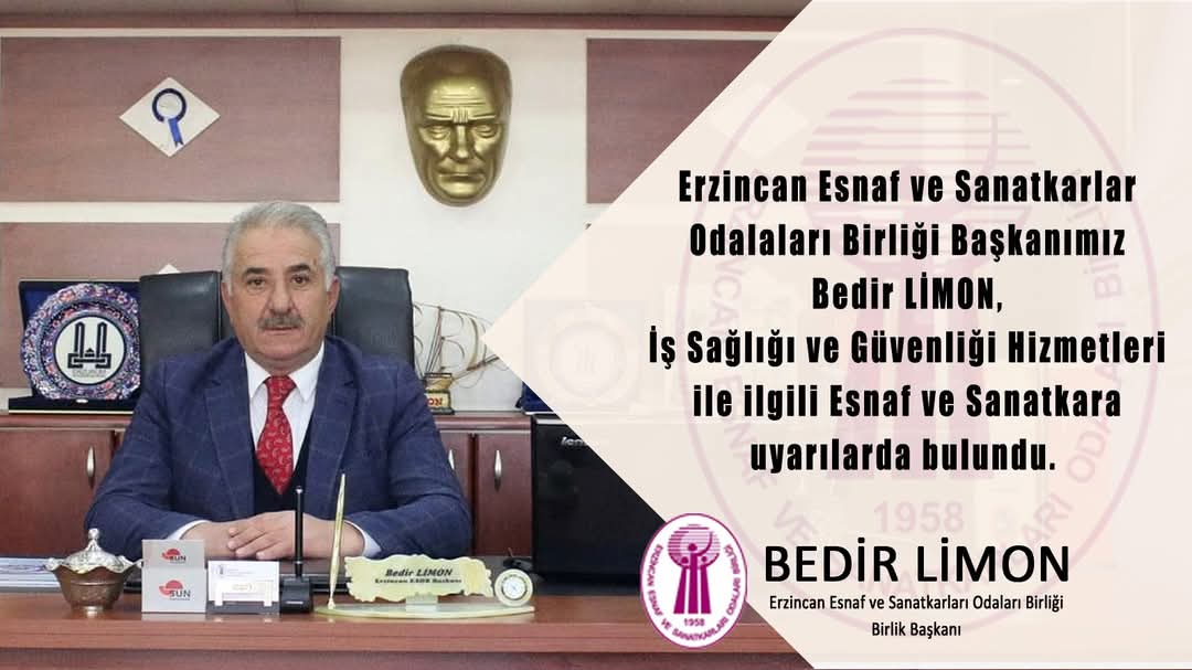 Erzincan Esnaf Ve Sanatkârlara Önemli Uyarı!