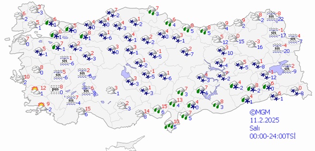 Çarşamba Kar Uyarısı 1