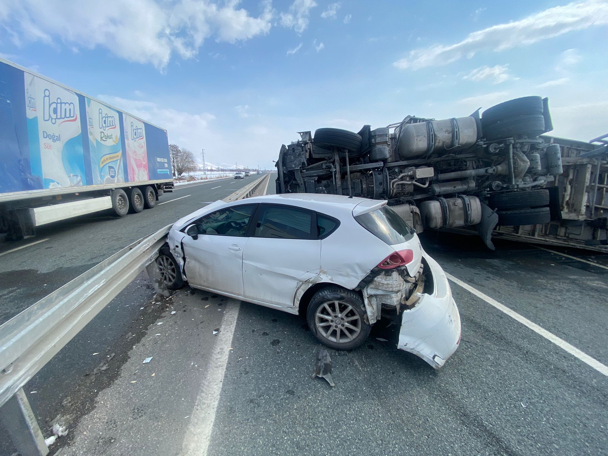 Erzincan’da Trafik Kazasında Mucize Kurtuluş (1)