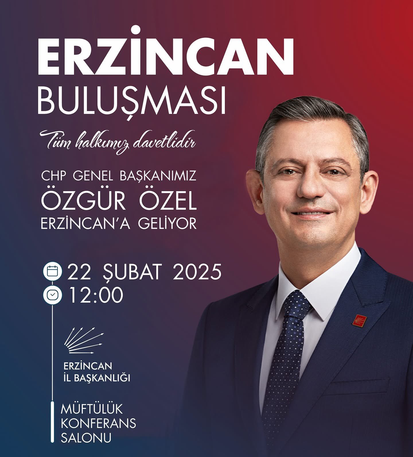 Özzgür Özel Erzincan Geliyor