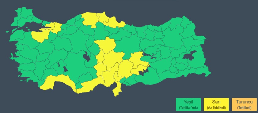 Sarı Uyarı Meteoroloji