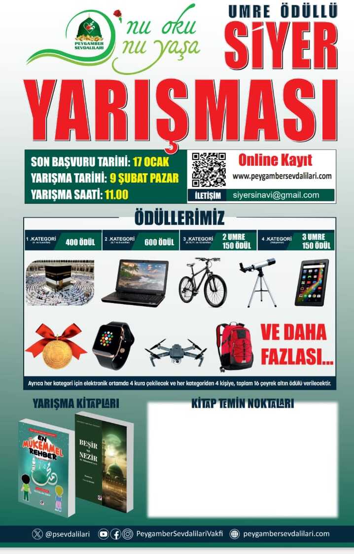 Erzincan'da "O'nu Oku O'nu Yaşa" yarışmasında çok özel ödüller