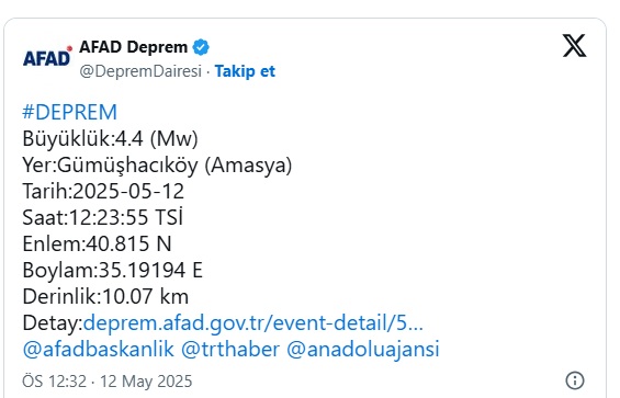 Amasya Deprem