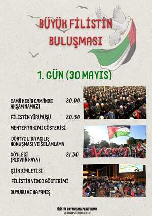 Erzincan Büyük Filistin Gazze Buluşması Programı 2