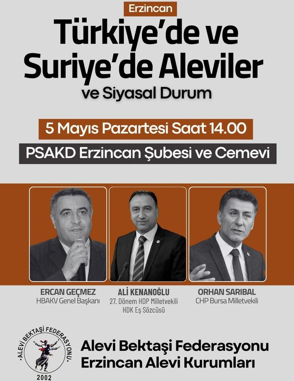 Erzincan’da Aleviler ve siyasal durumları konuşulacak