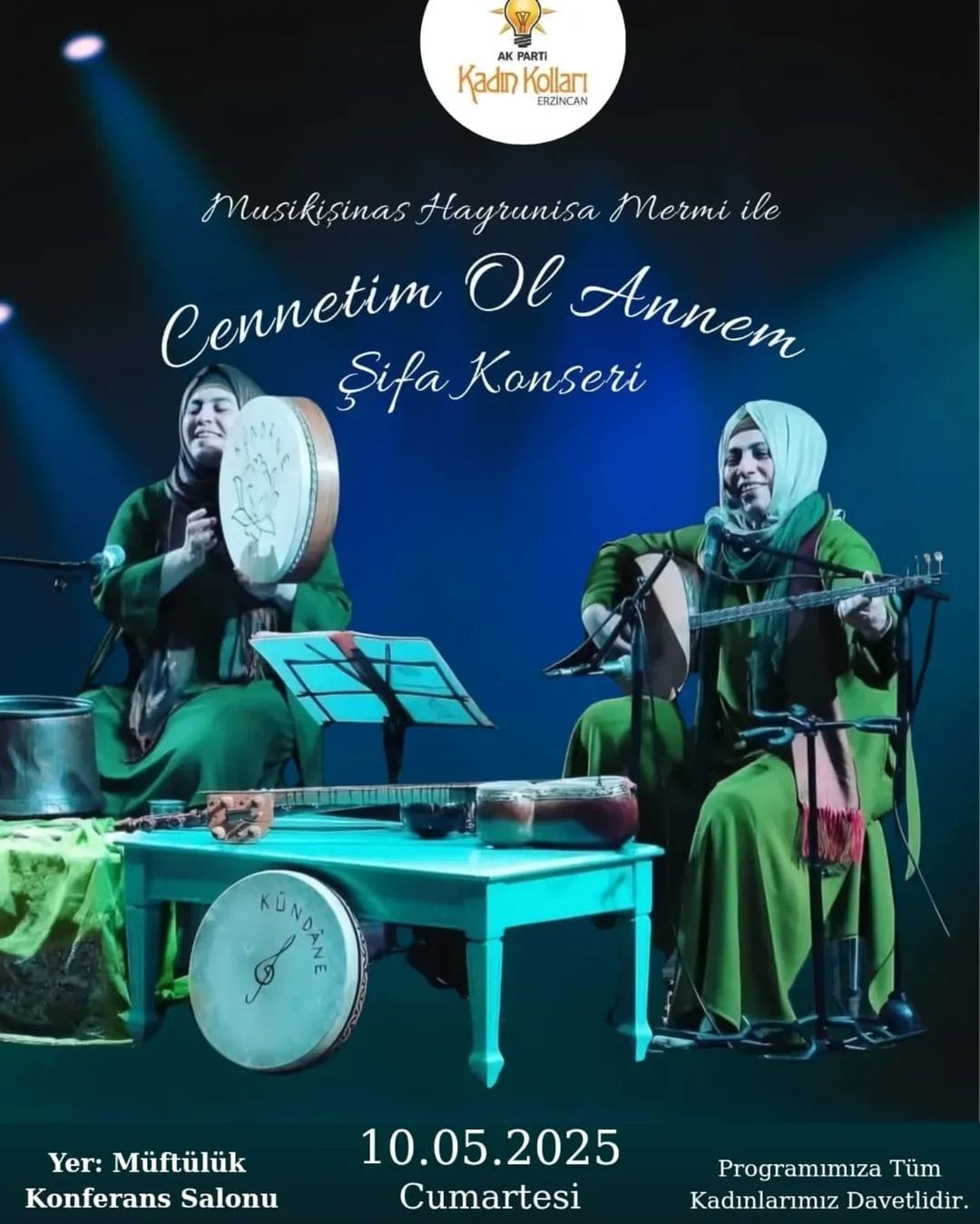 Erzincan’da Müzik Eşliğinde Anneler Günü Kutlaması Ak Parti