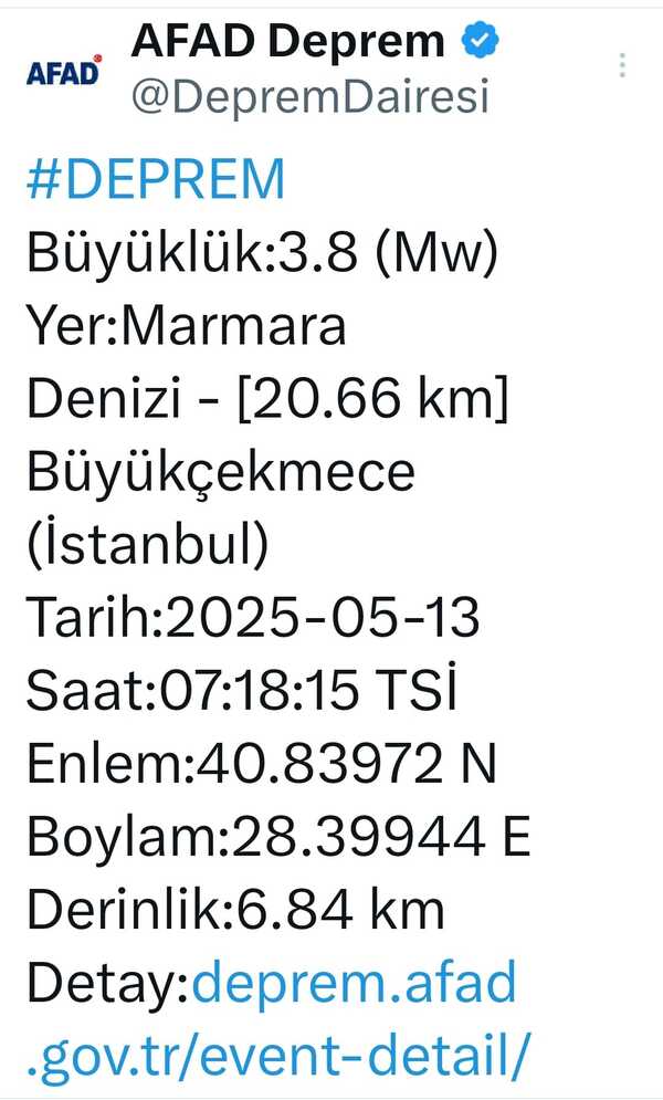 İstanbul Deprem Afad