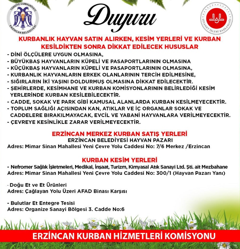 Kurban Satış Kesim Yerleri