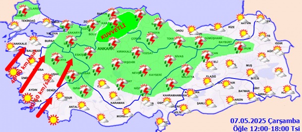 Meteoroloji Uyarı 7 Mayıs