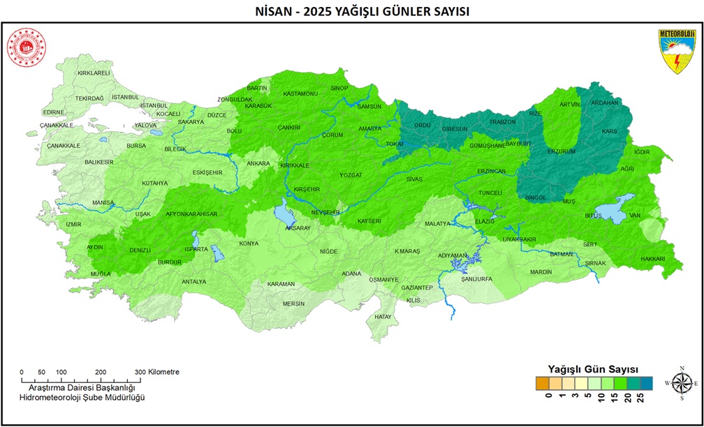 Nisan 2025 Yağış Oranları 1