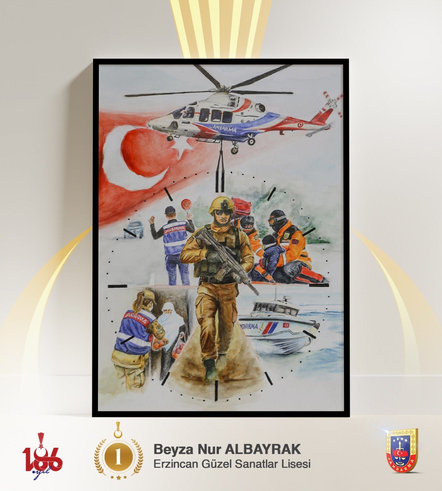 Jandarma Resim Yarışması Birincisi