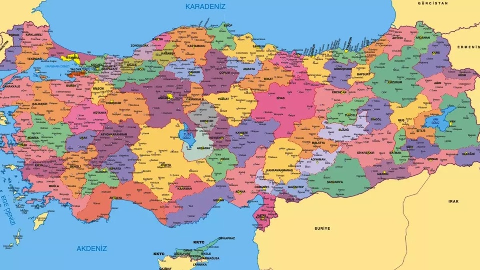 Türkiye Il Ilçe Haritası