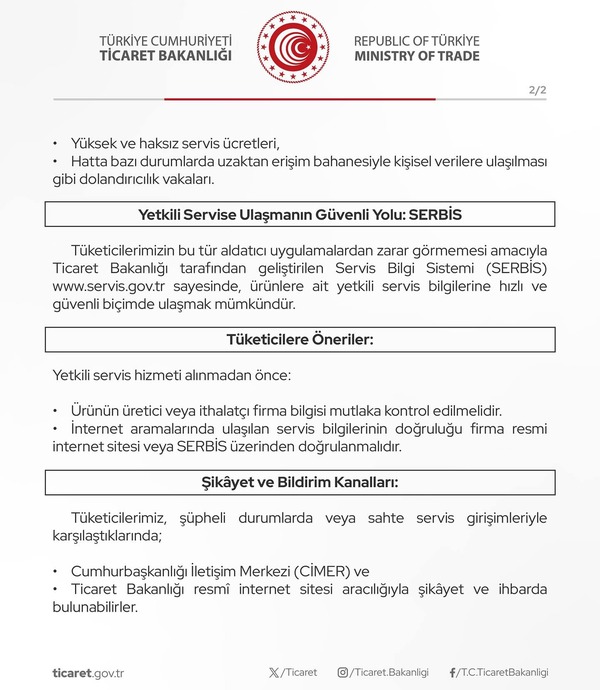 Erzincan'dan güvenilir servislere ulaşılabilecek 1