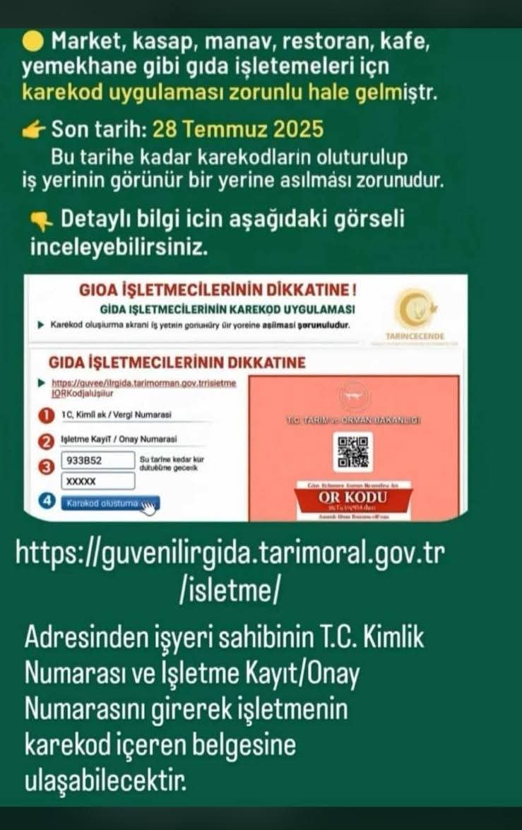 Gıdanın Resmi Kontrolüne Dair Yönetmelik
