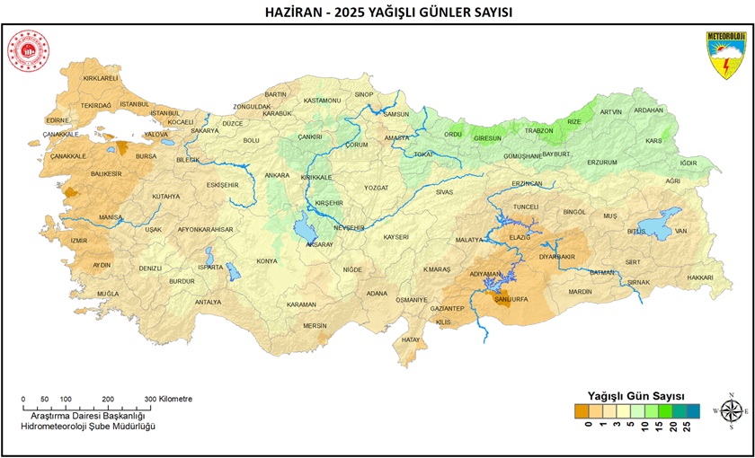Haziran 2025 Yağış Oranları