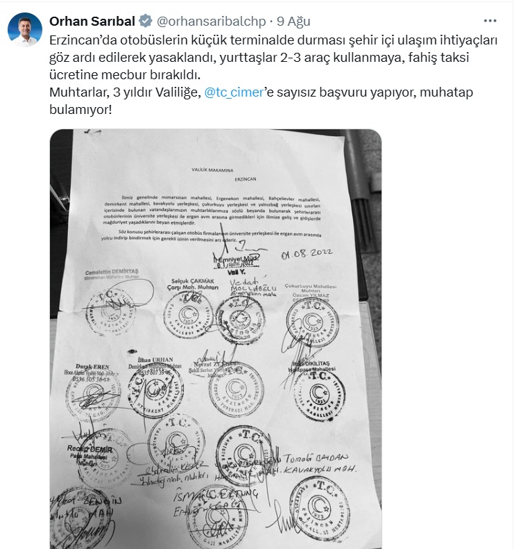 Orhan Sarıbal Sosyal Medya