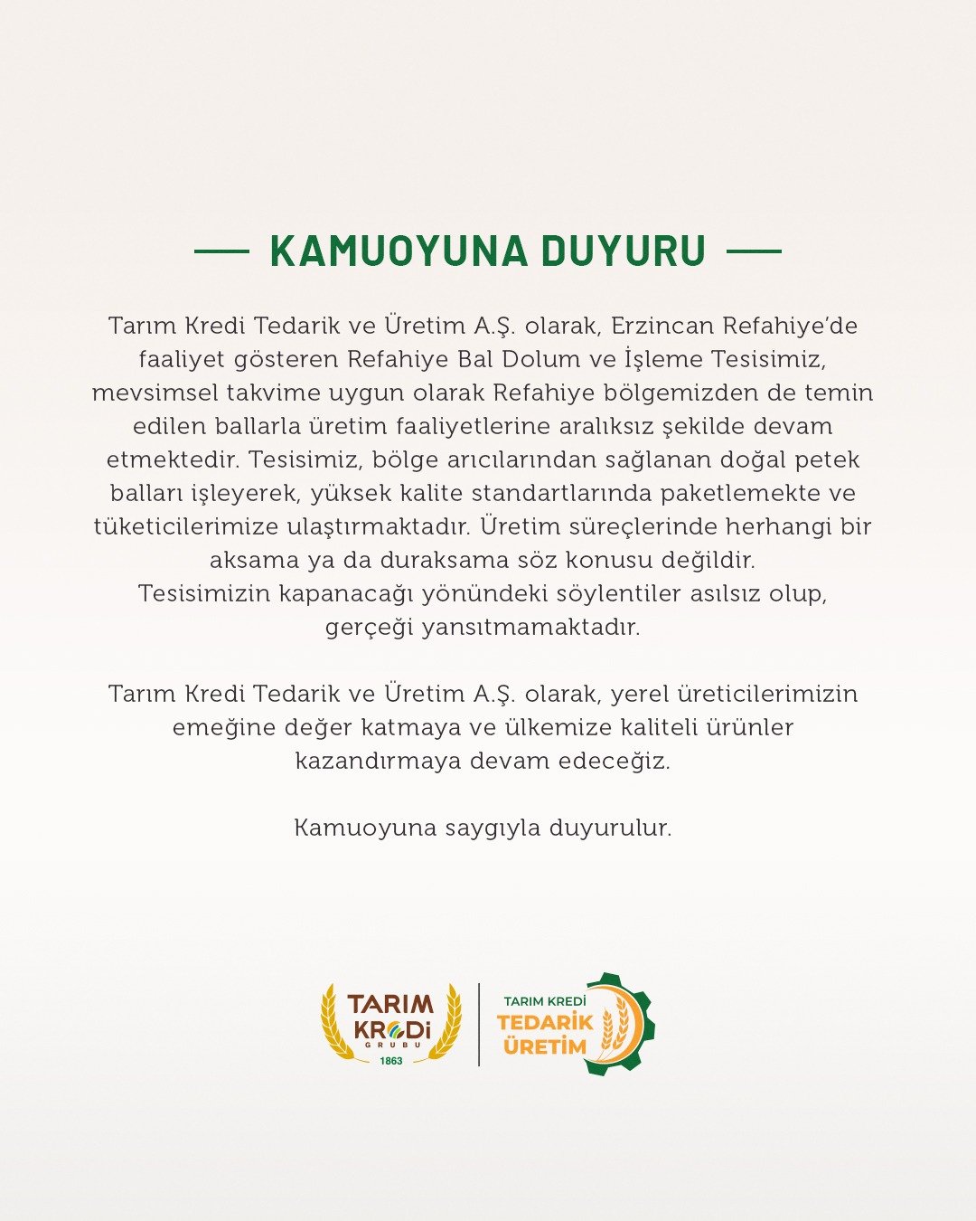 Tarım Kredi Açıklama