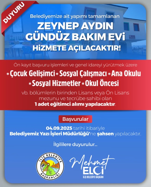 Iliç Belediyesi Duyuru