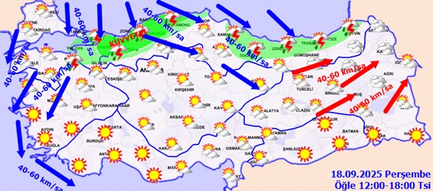 Meteoroloji Perşembe 18