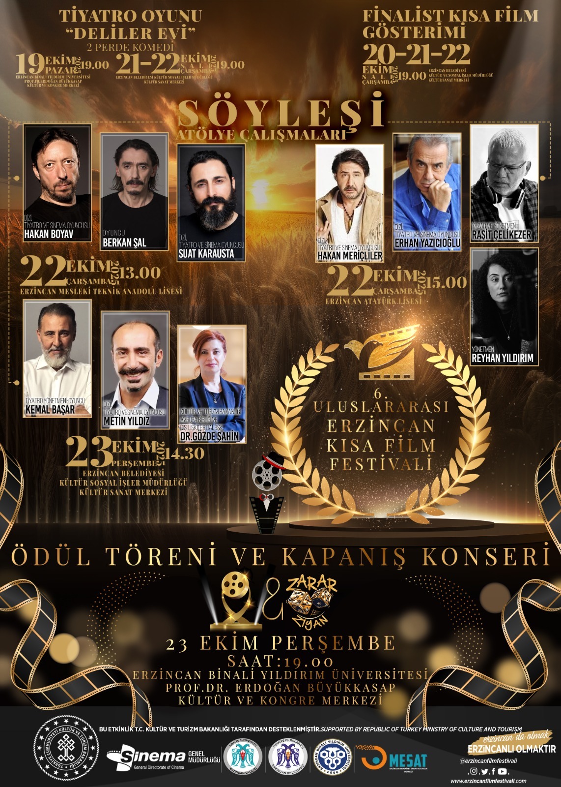 Bu Yıl Erzincan Medeniyet Sanat Ve Turizm Derneği’nce 6.Sı Düzenlenecek Olan “Uluslararası Erzincan Kısa Film Festivali” Hazırlıkları Devam Ediyor.
