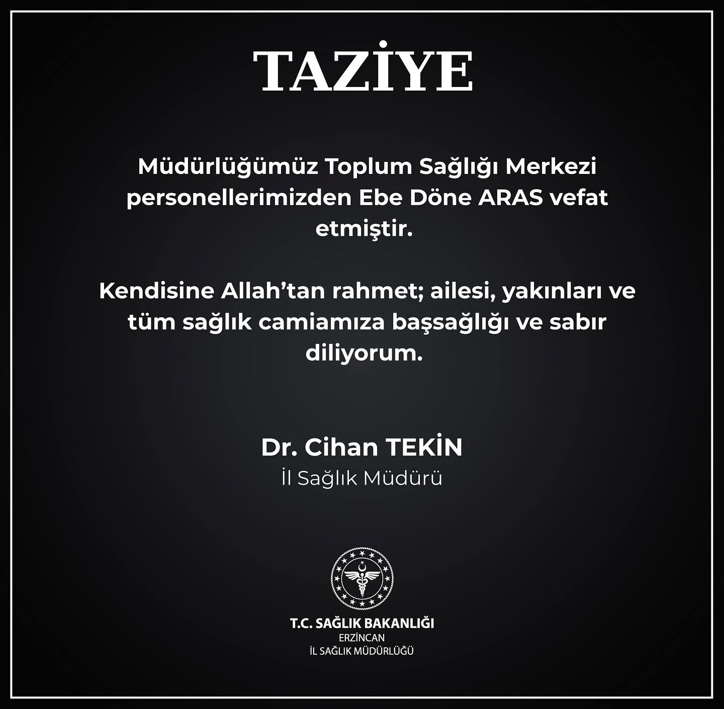 Ebe Döne Aras Vefat Etti