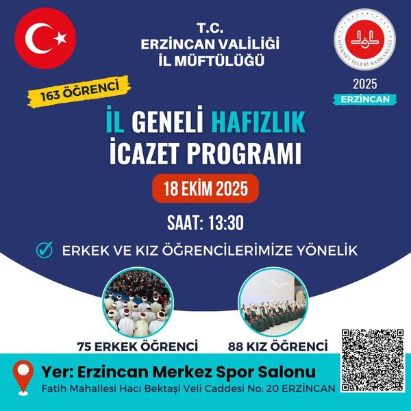 Erzincan'da 163 Hafız Için Icaze